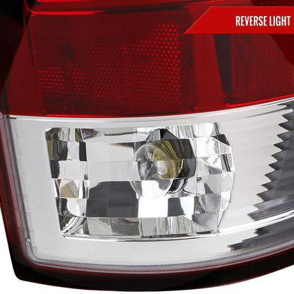 2007-2009 Dodge RAM 1500/2500/3500 LED Tail Lights (Chrome Housing/Red Clear Lens)