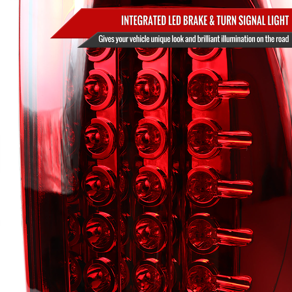 2007-2009 Dodge RAM LED Tail Lights (Chrome Housing/Red Lens)