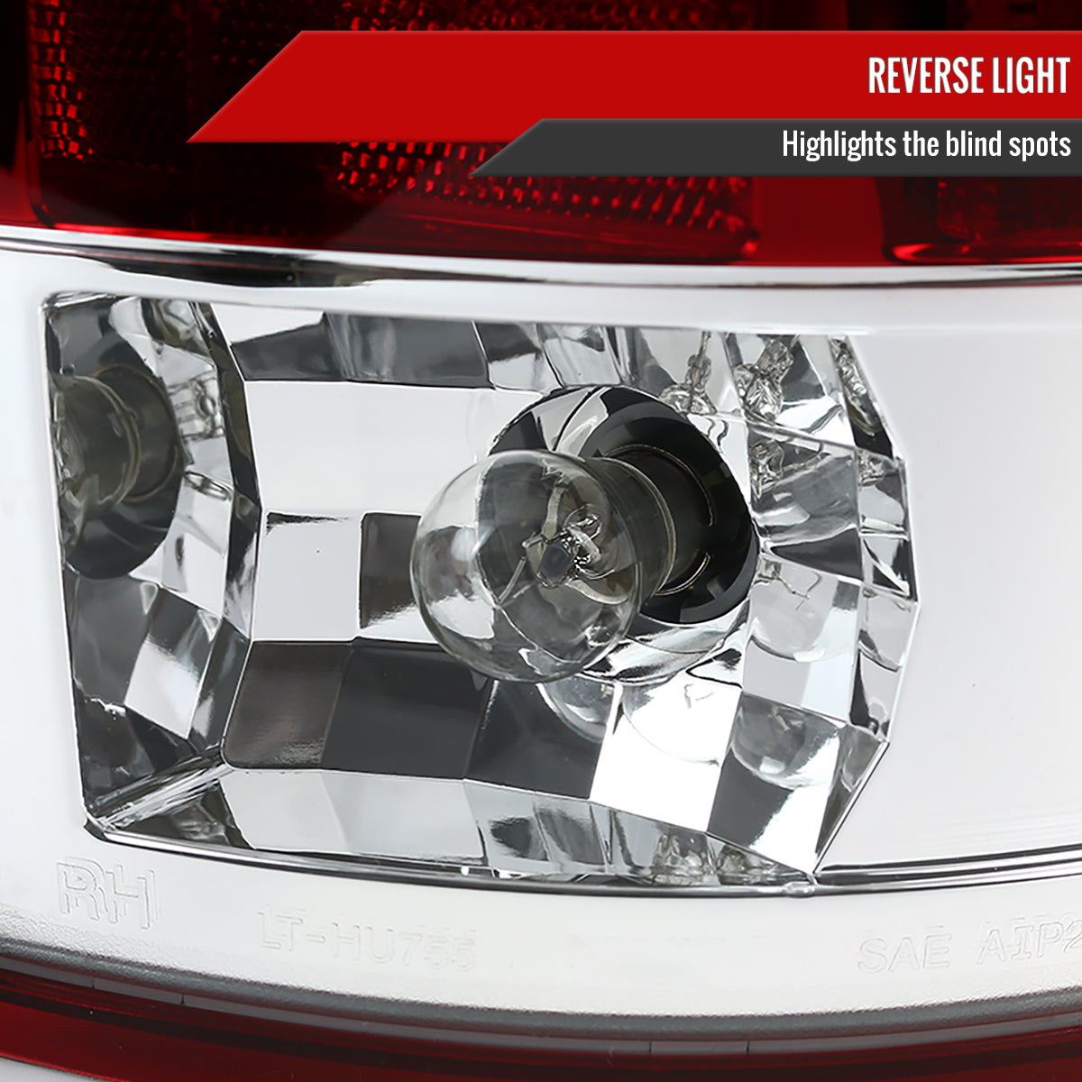 2007-2009 Dodge RAM LED Tail Lights (Chrome Housing/Red Lens)