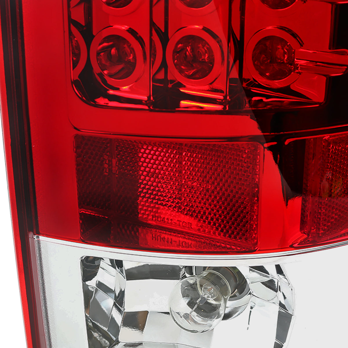 2007-2009 Dodge RAM LED Tail Lights (Chrome Housing/Red Lens)
