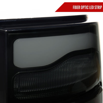 2009-2018 Dodge RAM 1500/2010-2018 RAM 2500 3500 White LED Bar Tail Lights (Black Housing/Smoked Lens)