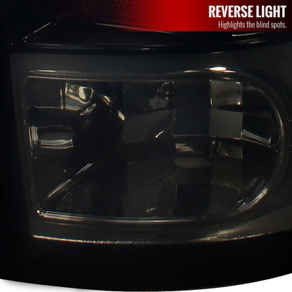 2009-2018 Dodge RAM 1500 / 2019-2021 Dodge RAM Classic / 2010-2018 RAM 2500 3500 LED Tail Lights (Glossy Black Housing/Smoked Lens)