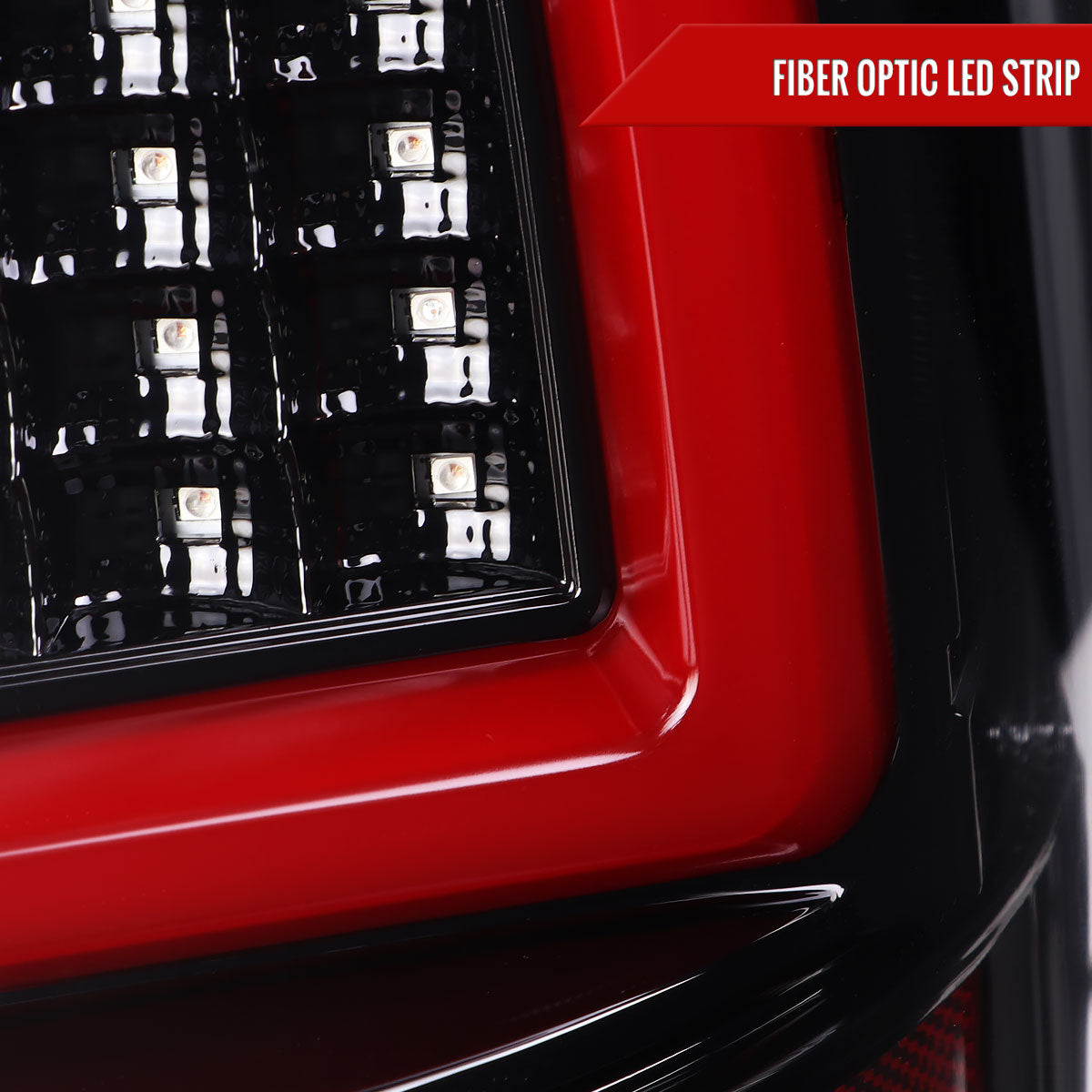 2009-2018 Dodge RAM 1500 / 2019-2021 RAM Classic / 2010-2018 RAM 2500 3500 White Bar LED Tail Lights (Glossy Black Housing/Clear Lens)