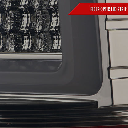 2009-2018 Dodge RAM 1500 / 2019-2021 RAM Classic / 2010-2018 RAM 2500 3500 White Bar LED Tail Lights (Chrome Housing/Smoked Lens)