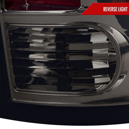 2009-2018 Dodge RAM 1500 / 2019-2021 RAM Classic / 2010-2018 RAM 2500 3500 White Bar LED Tail Lights (Chrome Housing/Smoked Lens)