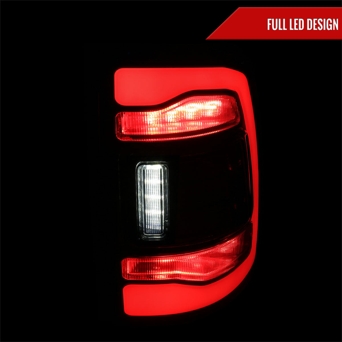 2009-2018 Dodge RAM 1500/2019-2022 RAM 1500 Classic/2010-2018 RAM 2500 3500 LED Bar Tail Lights (Chrome Housing/Smoked Lens)