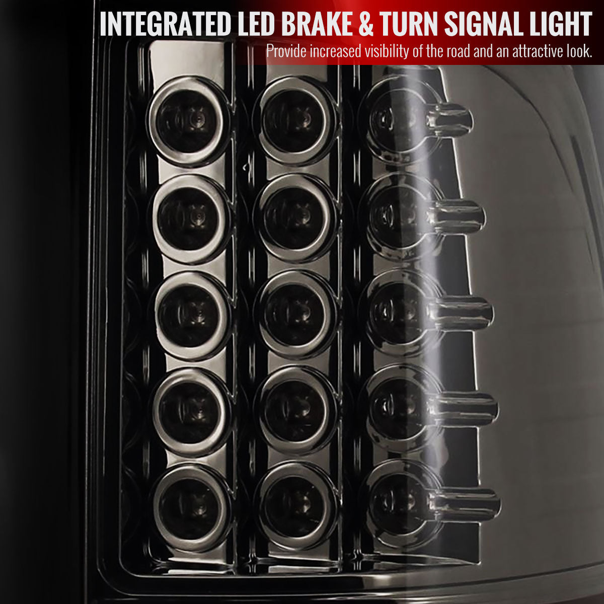 2009-2018 Dodge RAM 1500 / 2019-2021 Dodge RAM Classic / 2010-2018 RAM 2500 3500 LED Tail Lights (Chrome Housing/Smoked Lens)