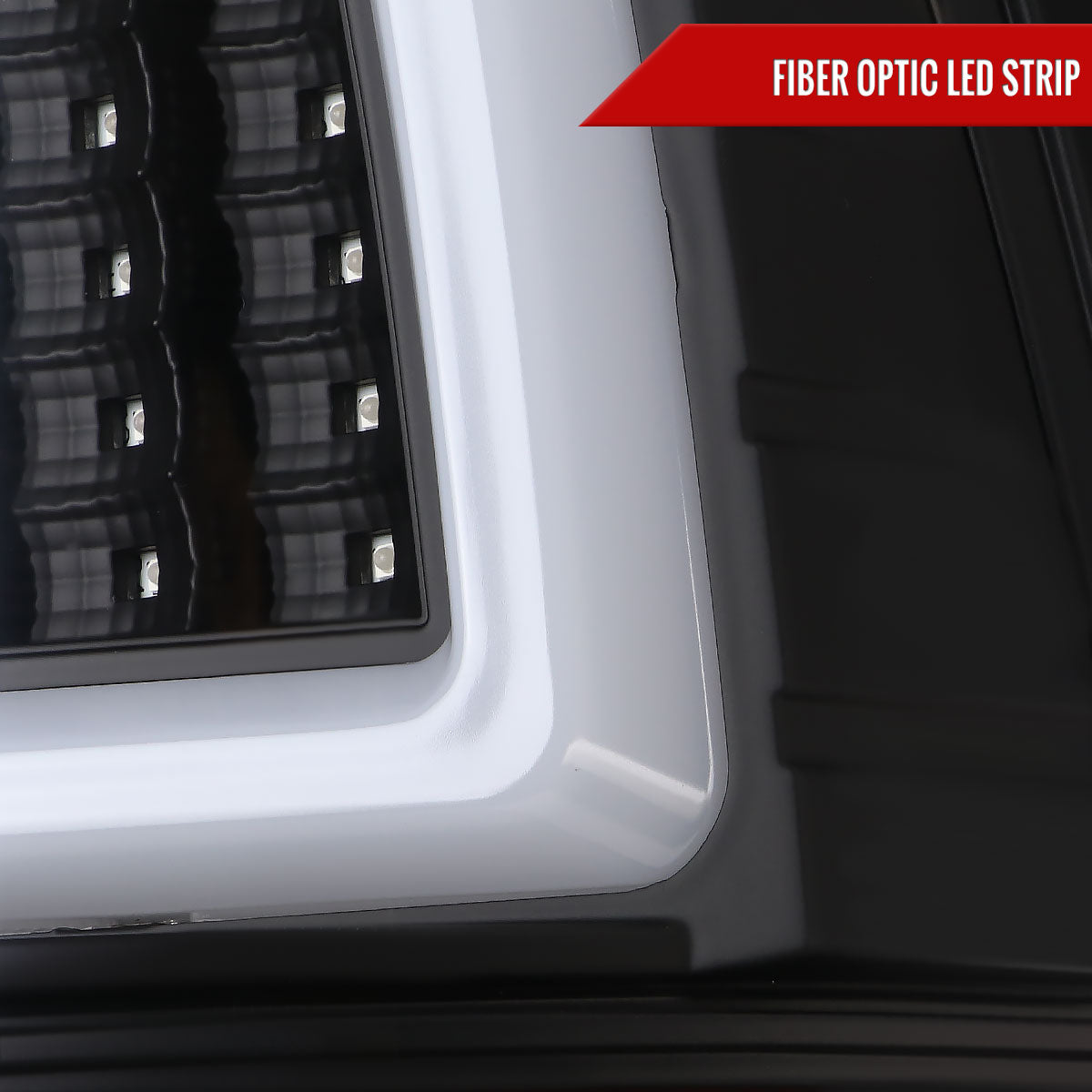 2009-2018 Dodge RAM 1500 / 2019-2021 RAM Classic / 2010-2018 RAM 2500 3500 White Bar LED Tail Lights (Matte Black Housing/Clear Lens)