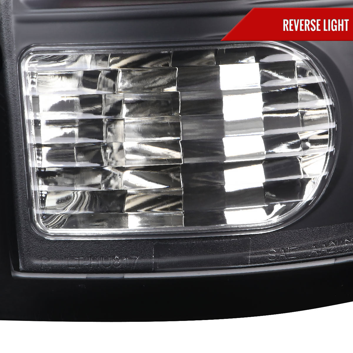 2009-2018 Dodge RAM 1500 / 2019-2021 RAM Classic / 2010-2018 RAM 2500 3500 White Bar LED Tail Lights (Matte Black Housing/Clear Lens)