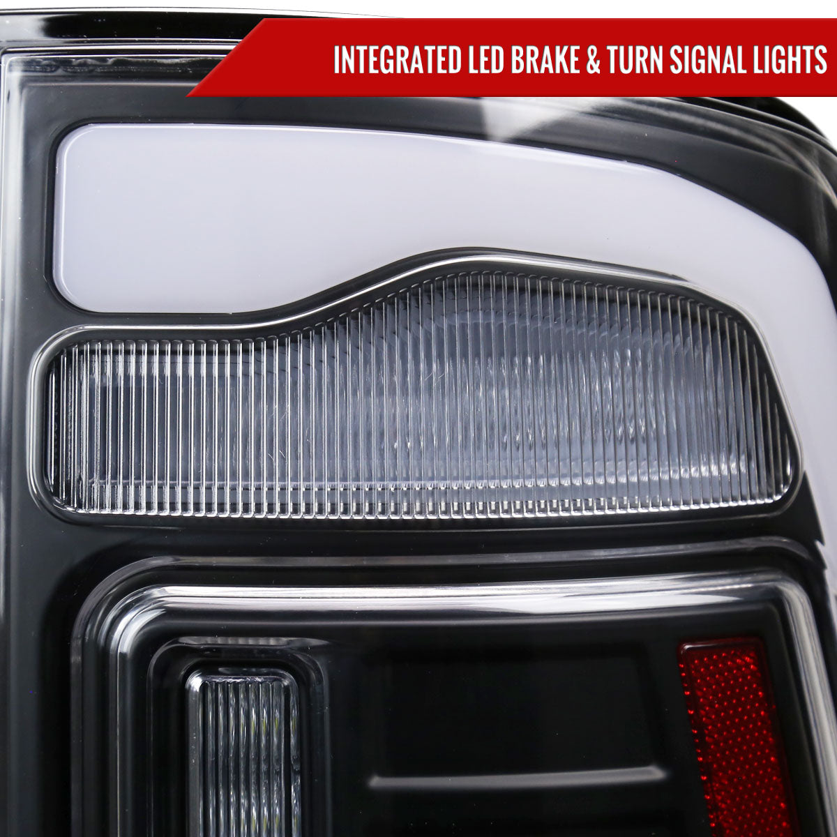 2009-2018 Dodge RAM 1500/2019-2022 RAM 1500 Classic/2010-2018 RAM 2500 3500 LED Bar Tail Lights (Matte Black Housing/Clear Lens)