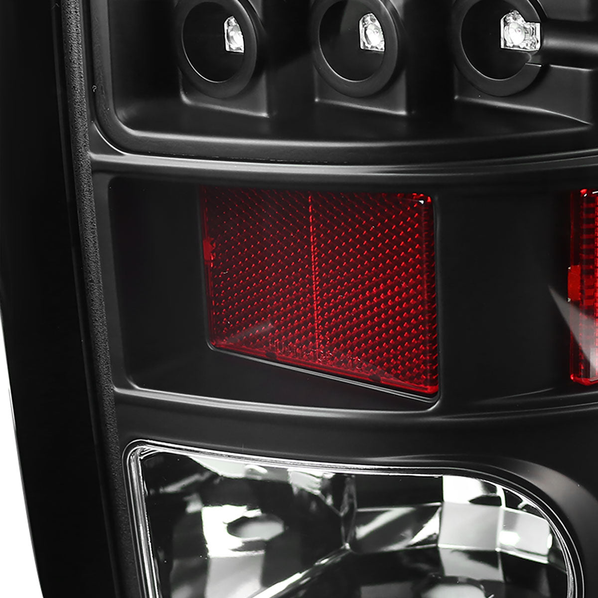 2009-2018 Dodge RAM 1500 / 2019-2021 RAM Classic / 2010-2018 RAM 2500 3500 LED Tail Lights - V2 (Matte Black Housing/Clear Lens)