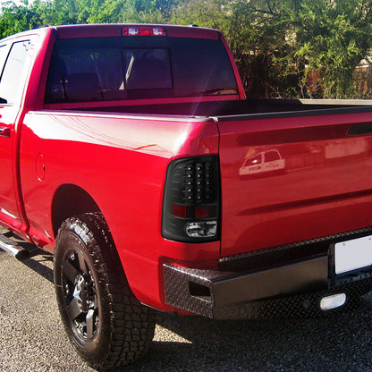2009-2018 Dodge RAM 1500 / 2019-2021 RAM Classic / 2010-2018 RAM 2500 3500 LED Tail Lights - V2 (Matte Black Housing/Clear Lens)