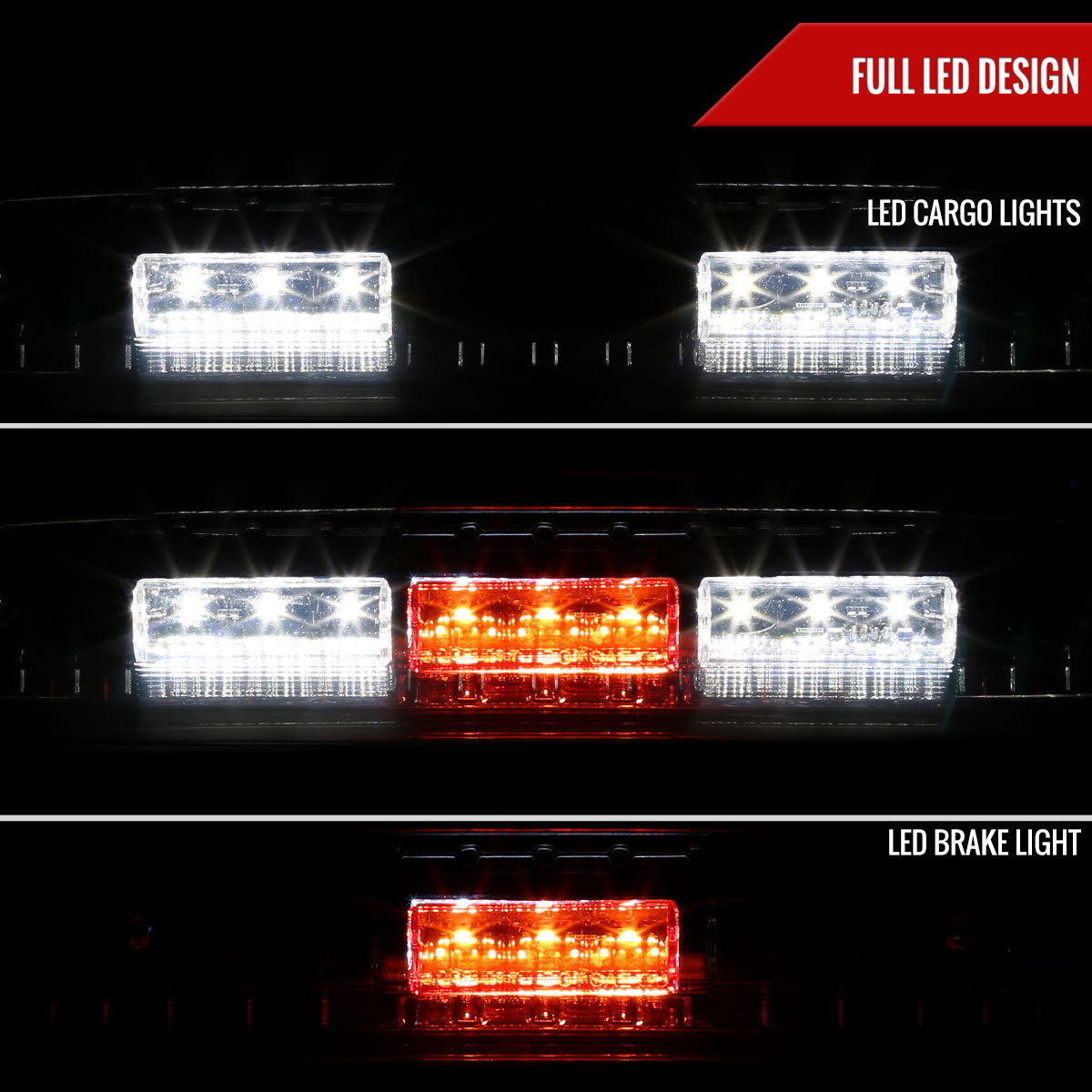 2009-2022 Dodge RAM SMD LED 3rd Brake Light (Chrome Housing/Smoked Lens)