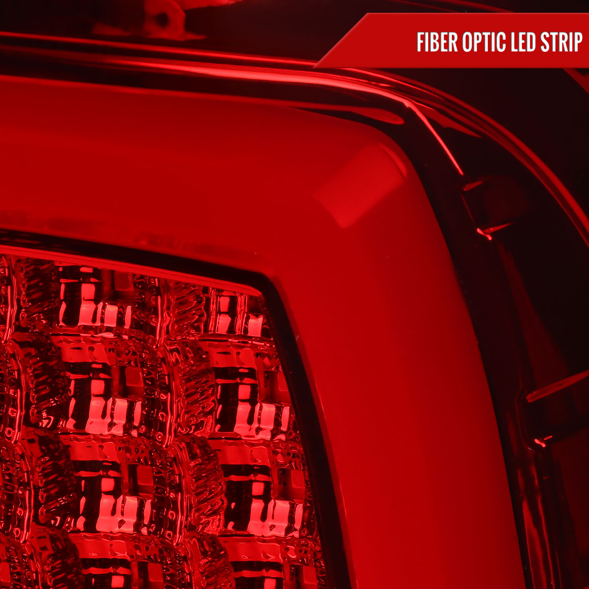 2009-2018 Dodge RAM 1500 / 2019-2021 RAM Classic / 2010-2018 RAM 2500 3500 White Bar LED Tail Lights (Chrome Housing/Red Lens)
