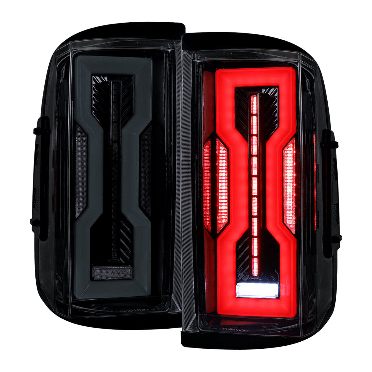 2009-2018 Dodge RAM 1500 / 2019-2021 RAM Classic / 2010-2018 RAM 2500 3500 Full LED Tail Lights (Glossy Black Housing / Smoked Lens)