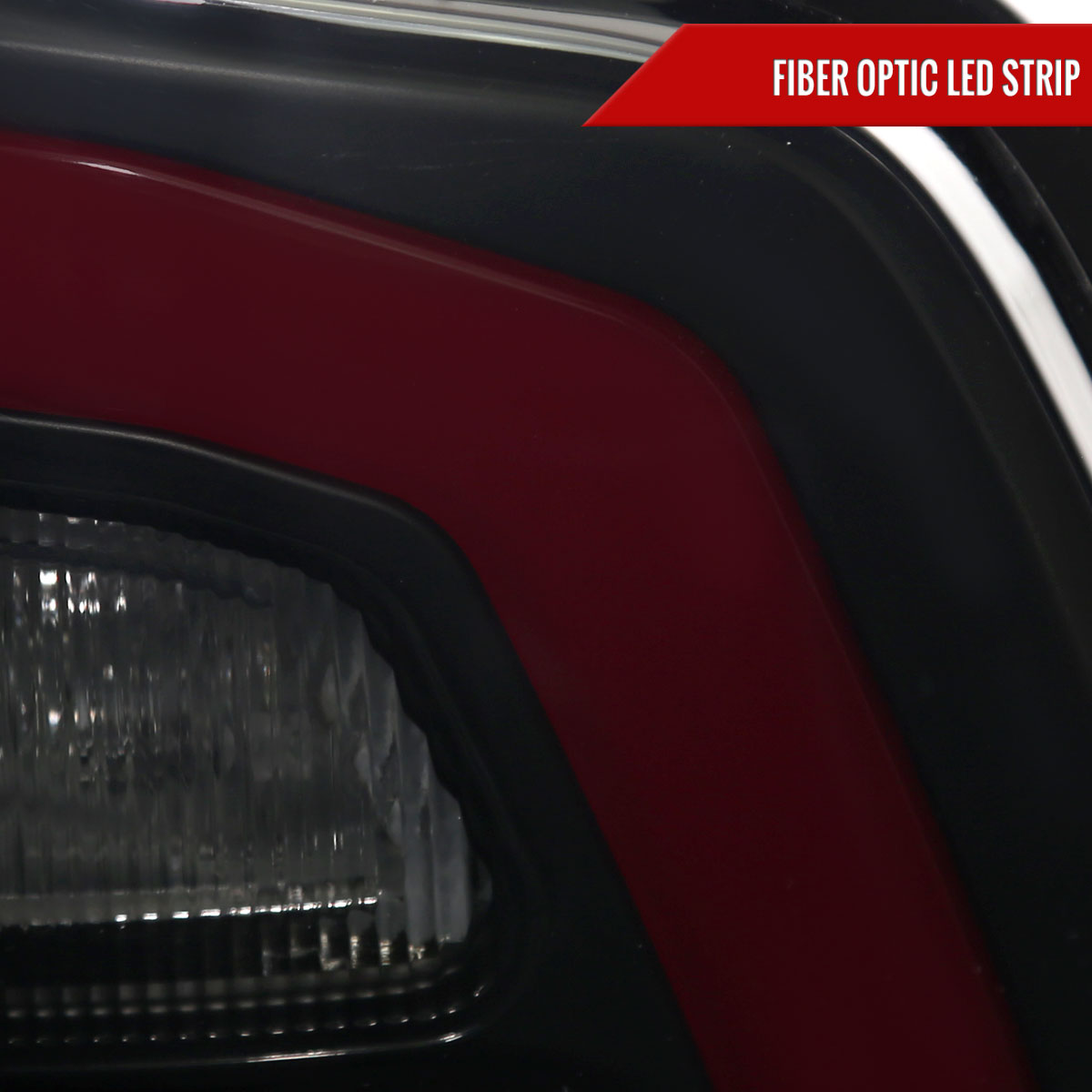 2009-2018 Dodge RAM 1500/2019-2022 RAM 1500 Classic/2010-2018 RAM 2500 3500 Red LED Bar Tail Lights (Matte Black Housing/Smoked Lens)