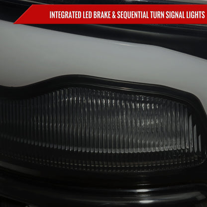 2013-2018 RAM 1500/2500/3500 Sequential Signal LED Tail Lights (Black Housing/Smoked Lens)