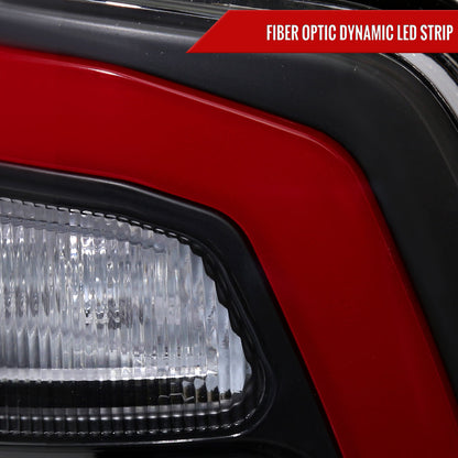 2013-2018 RAM 1500/2500/3500 Sequential Signal LED Tail Lights (Black Housing/Clear Lens)