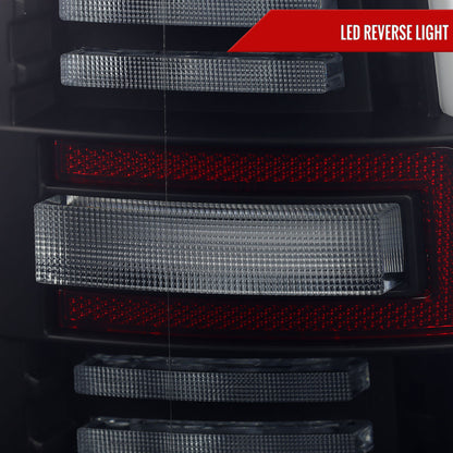 2019-2024 Dodge RAM 1500 Tail Light w/ Sequential Turn Signal LED Strip and LED Side Marker Brake Reverse (Glossy Black Housing / Smoked Lens)