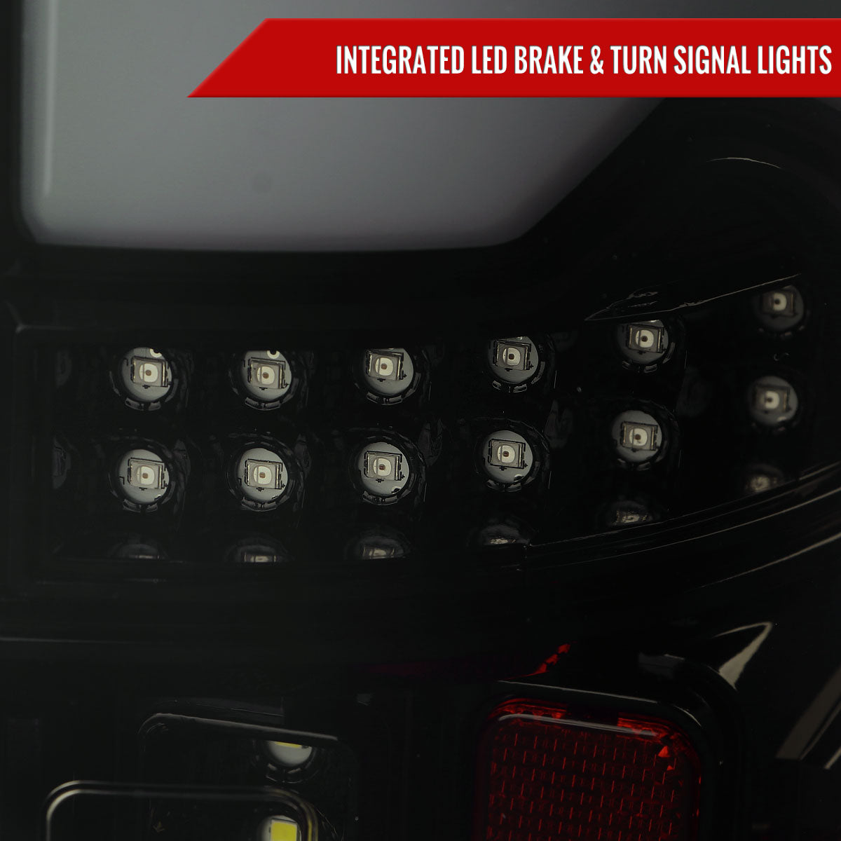 2019-2024 Dodge RAM 1500 White LED Bar Tail Lights (Glossy Black Housing/Smoked Lens)