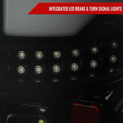 2019-2024 Dodge RAM 1500 White LED Bar Tail Lights (Glossy Black Housing/Smoked Lens)