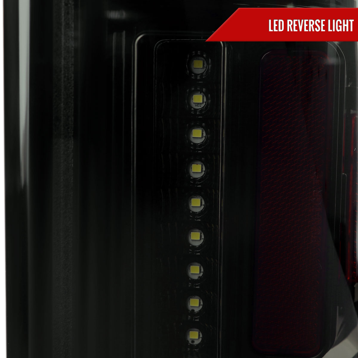 2019-2024 Dodge RAM 1500 White LED Bar Tail Lights (Glossy Black Housing/Smoked Lens)