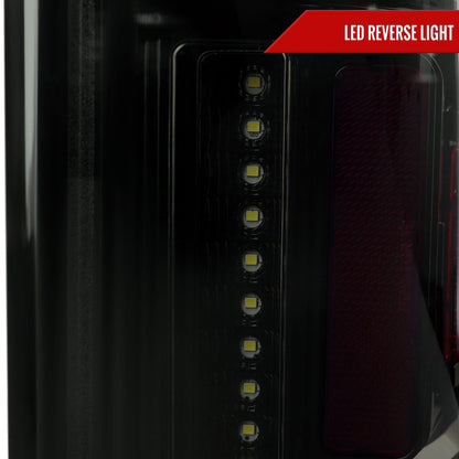 2019-2024 Dodge RAM 1500 White LED Bar Tail Lights (Glossy Black Housing/Smoked Lens)