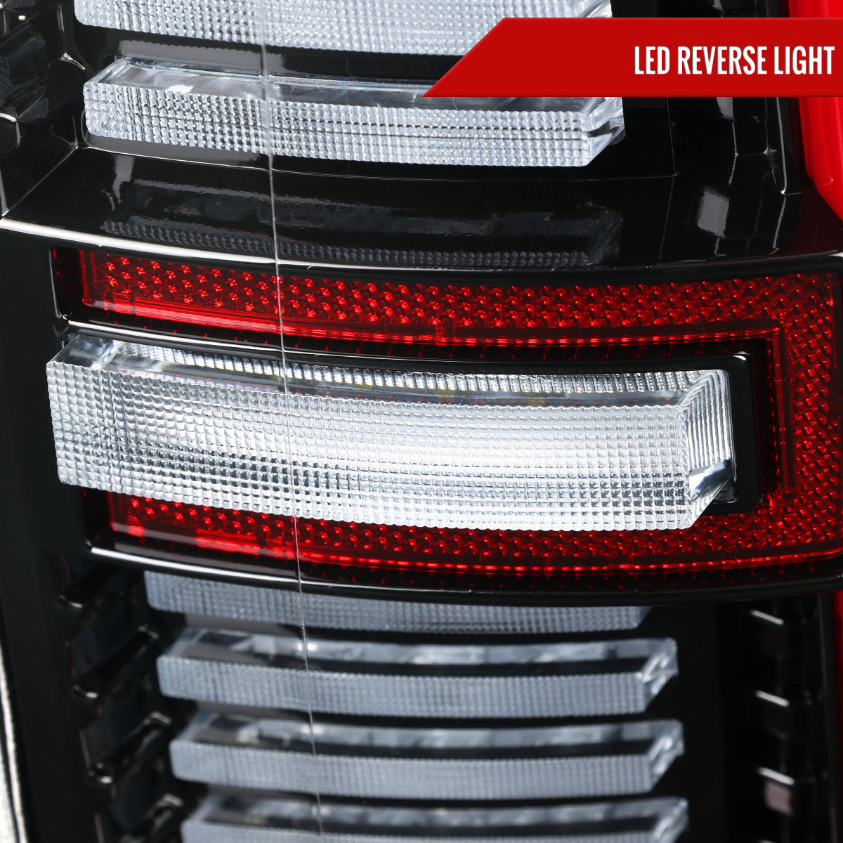 2019-2024 Dodge RAM 1500 Tail Light w/ Sequential Turn Signal LED Strip and LED Side Marker Brake Reverse (Jet Black Housing / Clear Lens)
