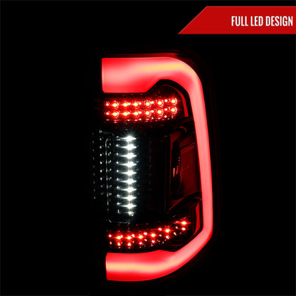 2019-2024 Dodge RAM 1500 White LED Bar Tail Lights (Glossy Black Housing/Clean Lens)