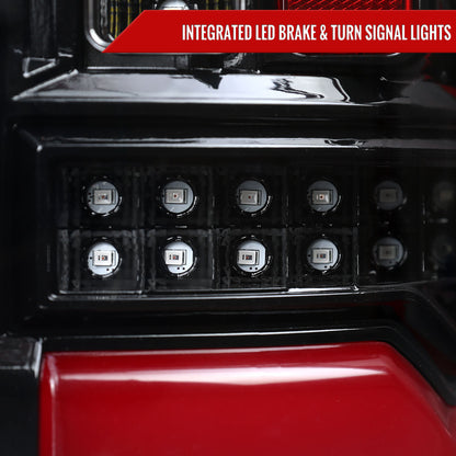 2019-2024 Dodge RAM 1500 White LED Bar Tail Lights (Glossy Black Housing/Clean Lens)