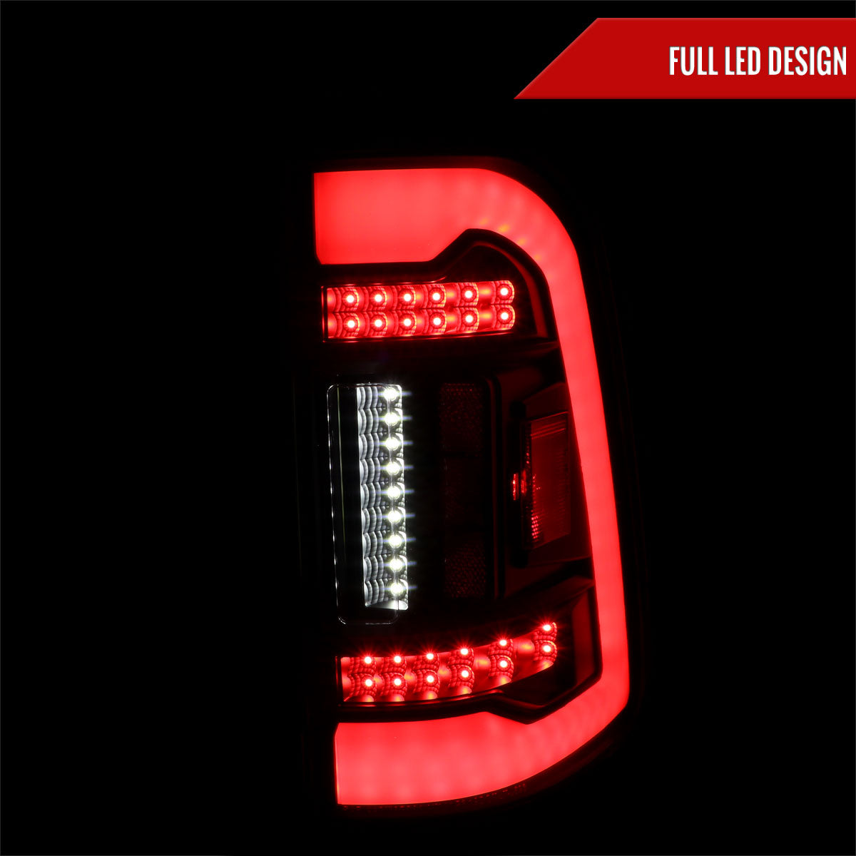 2019-2024 Dodge RAM 1500 LED Tail Lights (Matte Black Housing/Clear Lens)