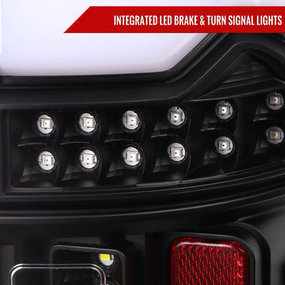 2019-2024 Dodge RAM 1500 LED Tail Lights (Matte Black Housing/Clear Lens)