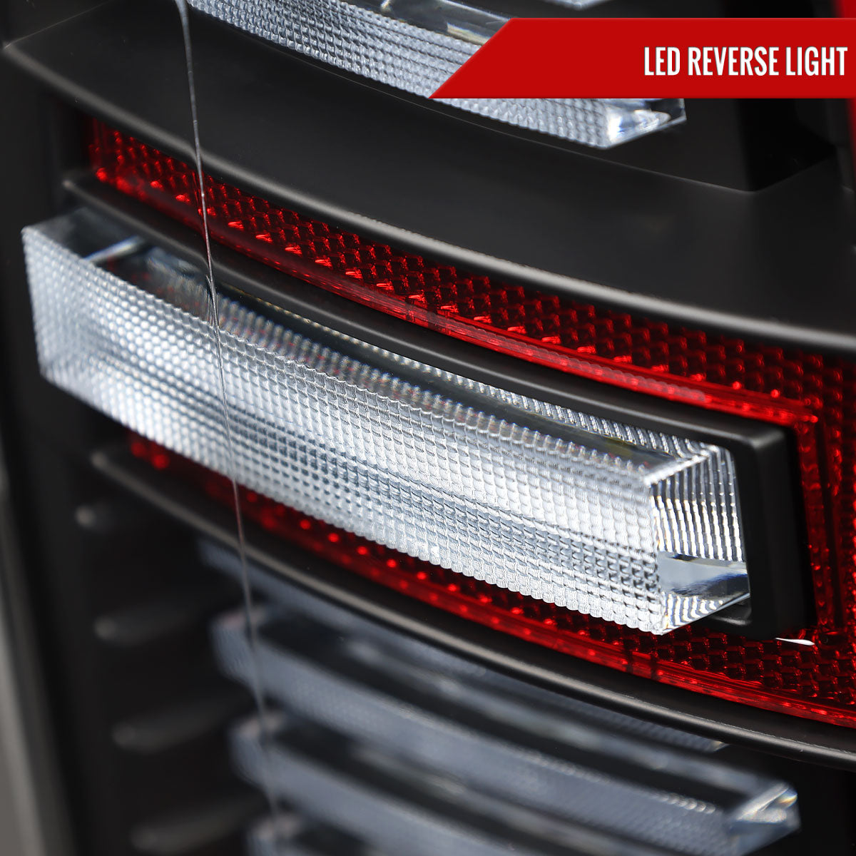 2019-2024 Dodge RAM 1500 Tail Light w/ Sequential Turn Signal Red LED Strip and LED Side Marker Brake Reverse (Black Housing / Clear Lens)
