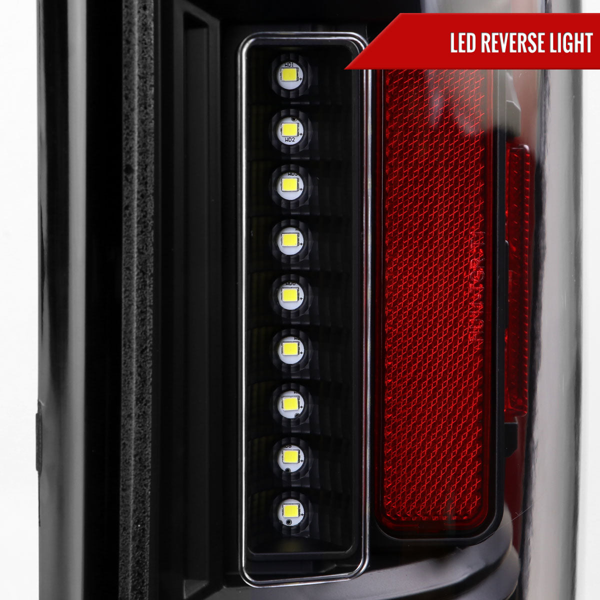 2019-2024 Dodge RAM 1500 Red LED Bar Tail Lights (Glossy Black Housing/Clear Lens)