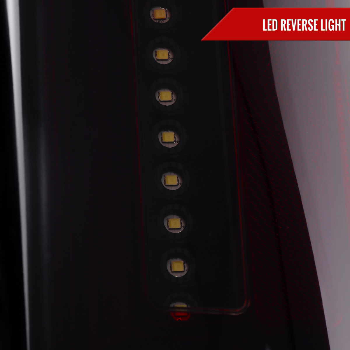 2019-2024 Dodge RAM 1500 White LED Bar Tail Lights (Black Housing/Red Smoked Lens)