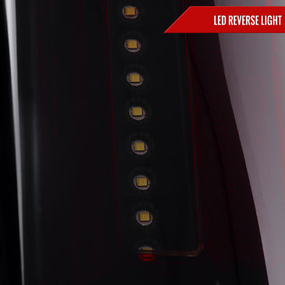 2019-2024 Dodge RAM 1500 White LED Bar Tail Lights (Black Housing/Red Smoked Lens)