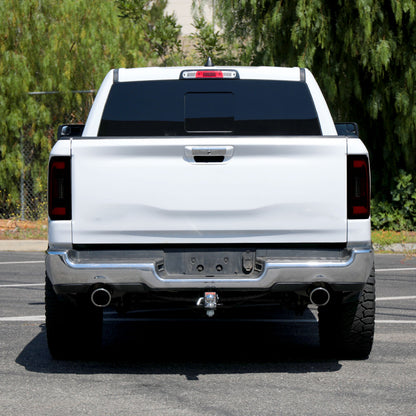 2019-2024 Dodge RAM 1500 White LED Bar Tail Lights (Black Housing/Red Smoked Lens)