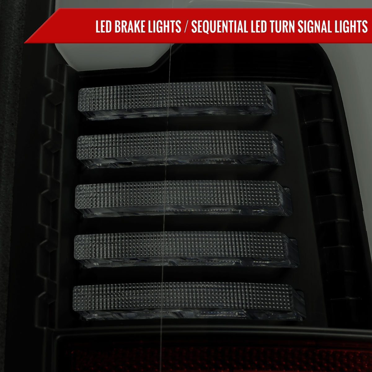 2019-2024 Dodge RAM 2500/3500 LED Sequential Signal Tail Lights (Glossy Black Housing / Dark Smoked Lens)