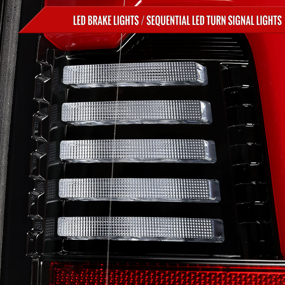 2019-2024 Dodge RAM 2500/3500 LED Sequential Signal Tail Lights (Jet Black Housing / Clear Lens)