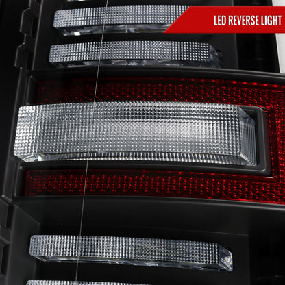 2019-2024 Dodge RAM 2500/3500 LED Sequential Signal Tail Lights (Matte Black Housing / Clear Lens)
