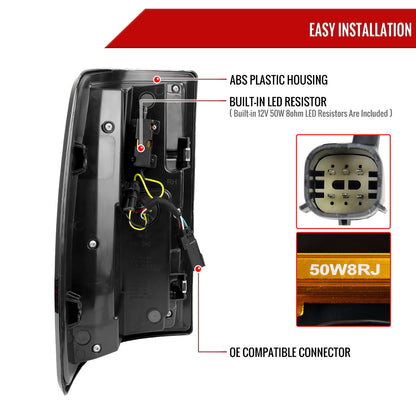 2019-2024 Dodge RAM 2500/3500 LED Sequential Signal Tail Lights (Matte Black Housing / Clear Lens)