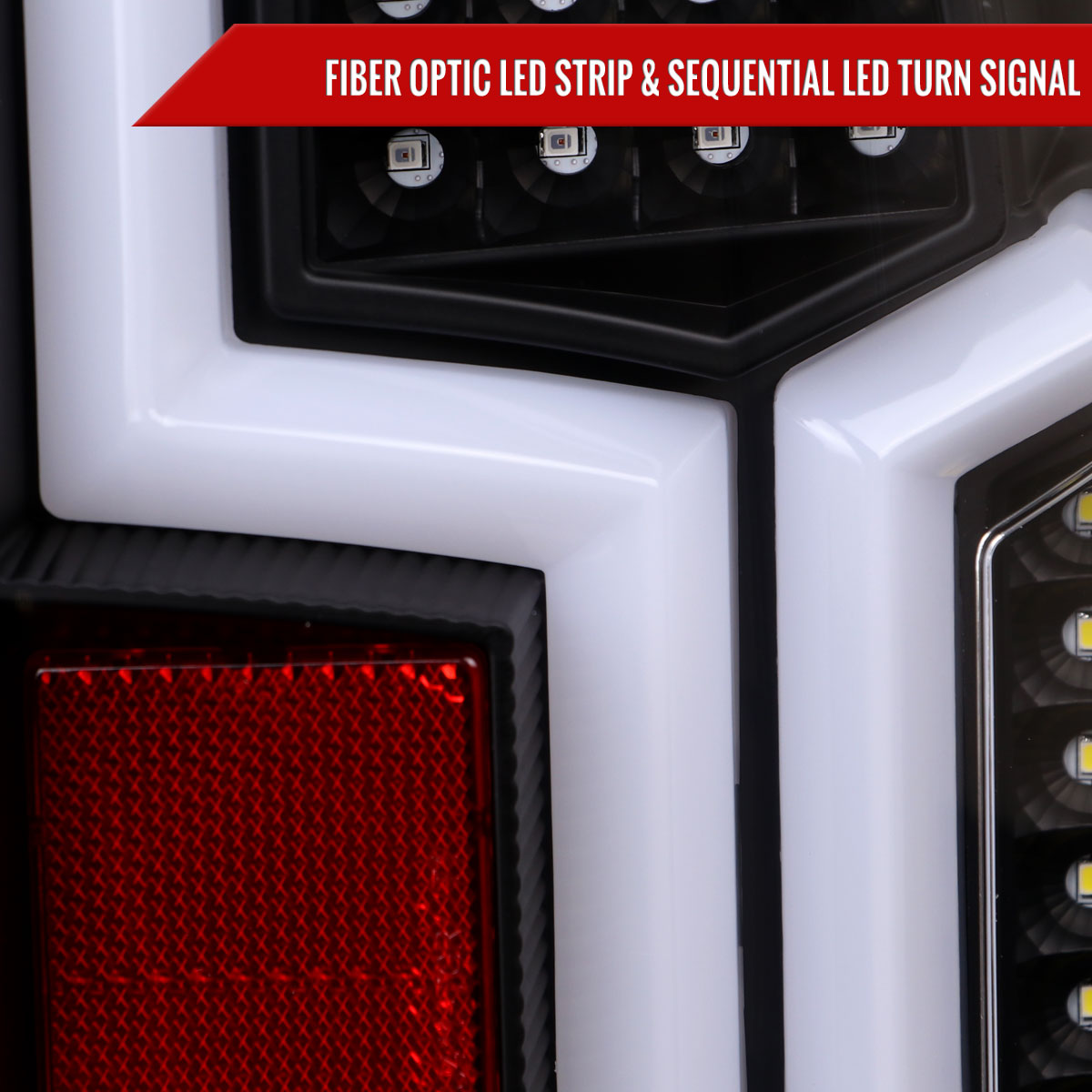 2019-2024 Dodge RAM 2500/3500 LED Sequential Signal Tail Lights (Matte Black Housing/Clear Lens)