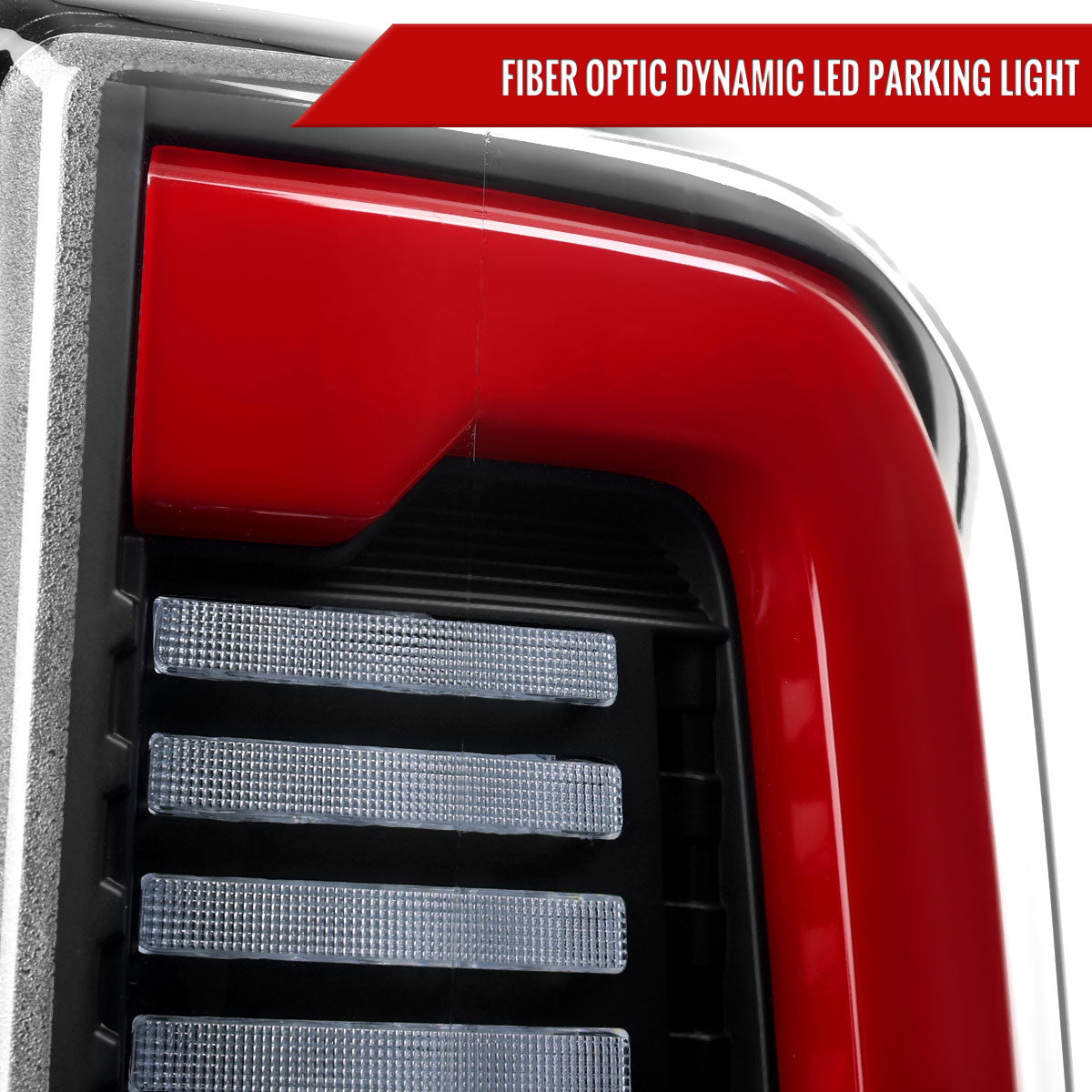 2019-2024 Dodge RAM 2500/3500 Red LED Bar Sequential Signal Tail Lights (Black Housing / Clear Lens)