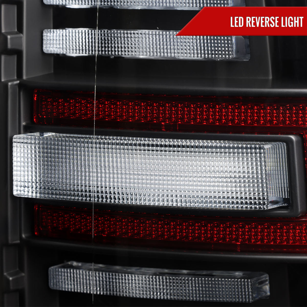 2019-2024 Dodge RAM 2500/3500 Red LED Bar Sequential Signal Tail Lights (Black Housing / Clear Lens)