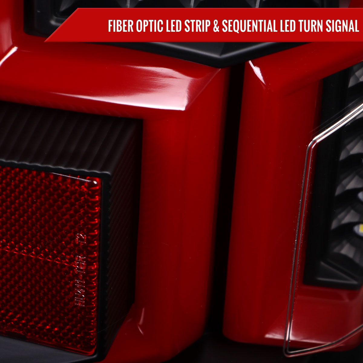 2019-2024 Dodge RAM 2500/3500 Red LED Bar Sequential Signal Tail Lights (Black Housing/Clear Lens)
