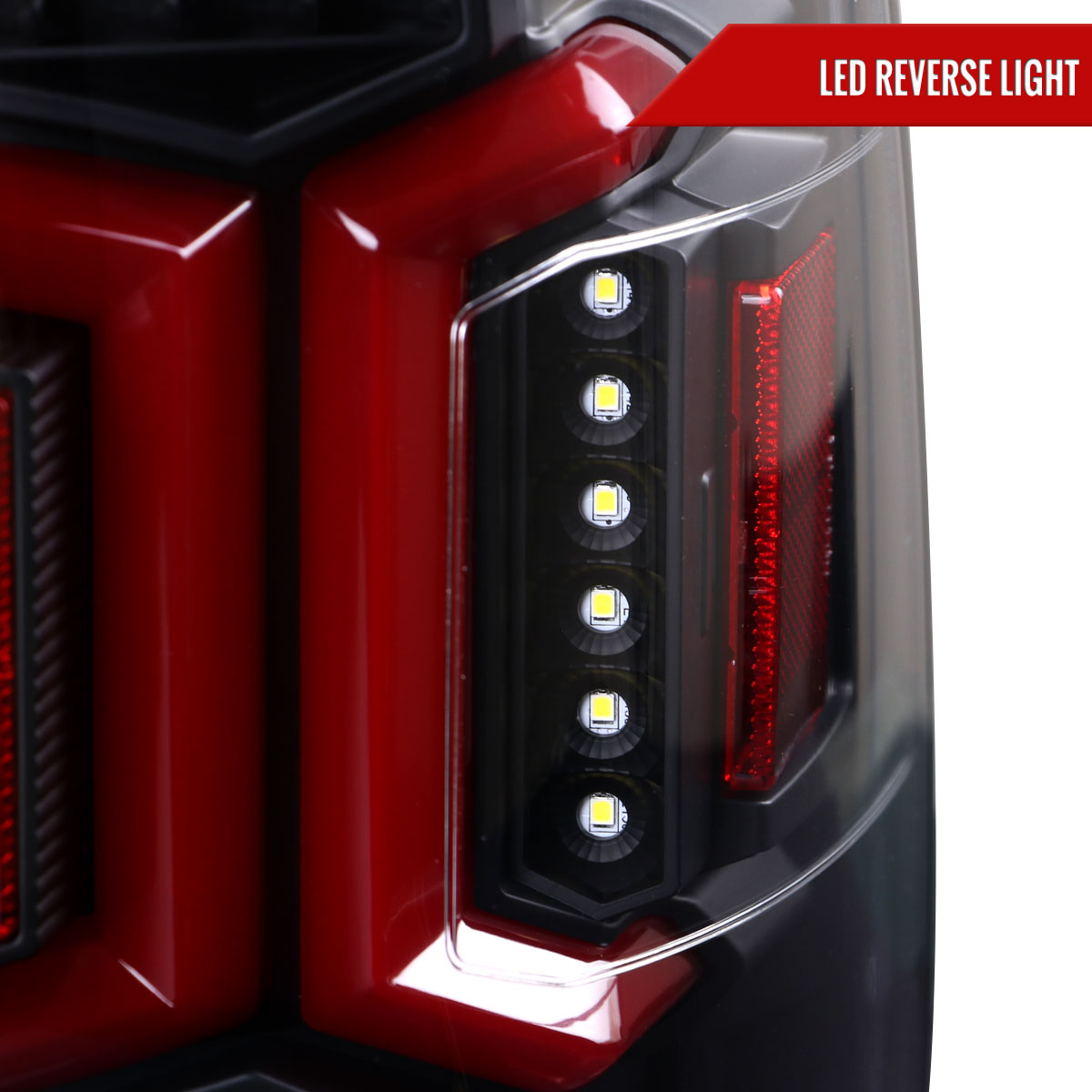 2019-2024 Dodge RAM 2500/3500 Red LED Bar Sequential Signal Tail Lights (Black Housing/Clear Lens)
