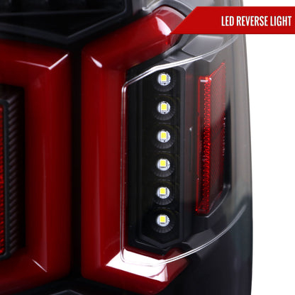 2019-2024 Dodge RAM 2500/3500 Red LED Bar Sequential Signal Tail Lights (Black Housing/Clear Lens)