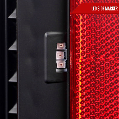 2019-2024 Dodge RAM 2500/3500 Red LED Bar Sequential Signal Tail Lights (Black Housing/Clear Lens)