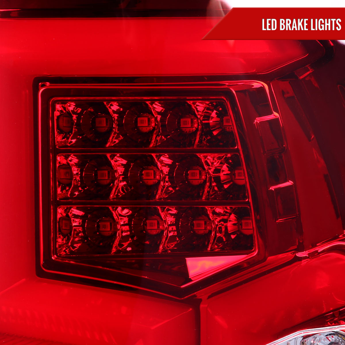 2019-2024 Dodge RAM 2500/3500 LED Sequential Signal Tail Lights (Chrome Housing/Red Lens)