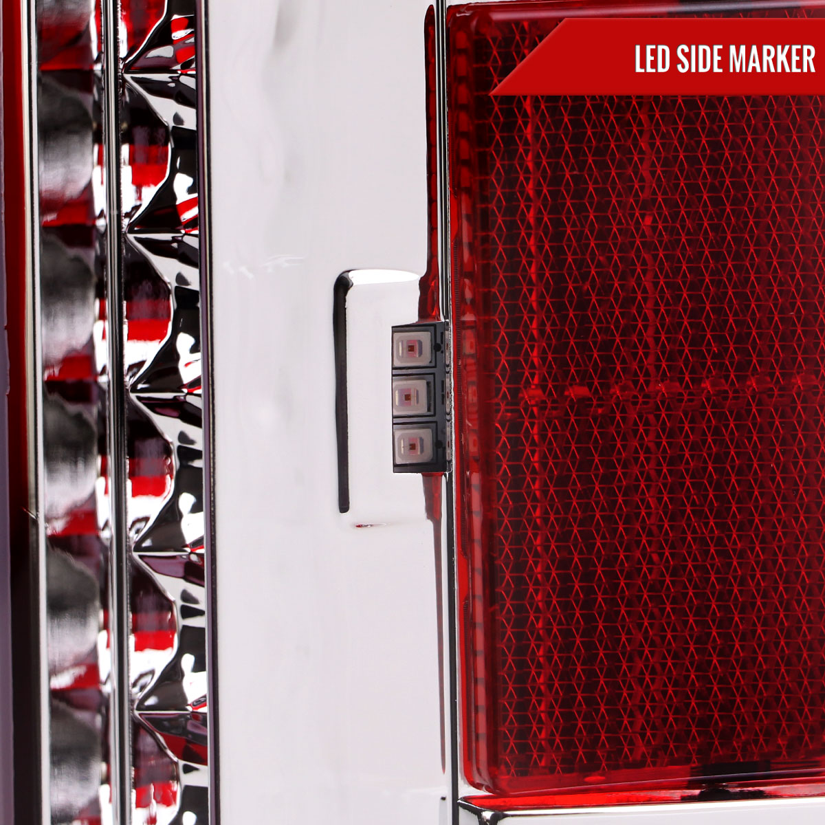 2019-2024 Dodge RAM 2500/3500 LED Sequential Signal Tail Lights (Chrome Housing/Red Lens)